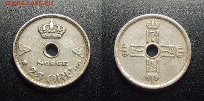 МОНЕТЫ МИРА 03-18 - Норвегия - 25 эре (1924)