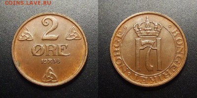 МОНЕТЫ МИРА 03-18 - Норвегия – 2 эре (1938)