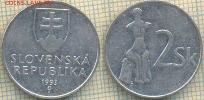 Словакия 2 кроны 1993 г., до 18.03.2018 г. 22.00 по Москве - Словакия 2 кроны 1993  393