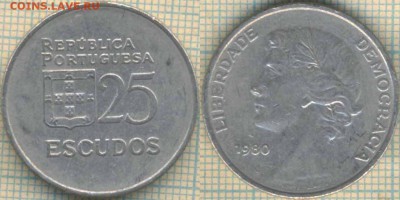 Португалия 25 эскудо 1980 г., до 18.03.2018 г. 22.00 по Моск - Португалия 25 эскудо 1980  18