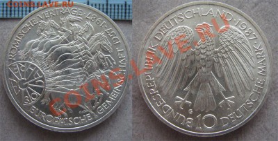 - Ag - Германия 10 марок 1987 G - до 14.04.2011 в 22.00 - 10-1987