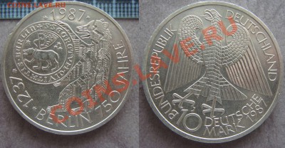 - Ag - Германия 10 марок 1987 J - до 14.04.2011 в 22.00 - 10-1987Бер