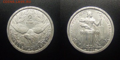 МОНЕТЫ МИРА 03-18 - Новая Каледония - 2 франка (1949) «Птица кагу»