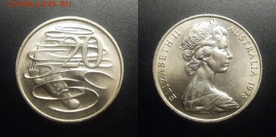 МОНЕТЫ МИРА 03-18 - Австралия – 20 центов (1978) «Утконос»