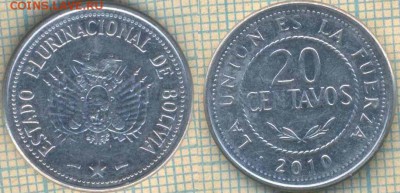 Боливия 20 сентаво 2010 г., до 19.03.2018 г. 22.00 по Москве - Боливия 20 сентаво 2010 406