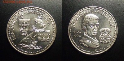 МОНЕТЫ МИРА 03-18 - Португалия – 200 эскудо (1994) «Генрих Мореплаватель»