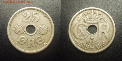 МОНЕТЫ МИРА 03-18 - Дания – 25 эре (1924) №1-2