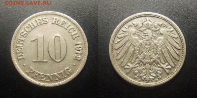 МОНЕТЫ МИРА 03-18 - Германия – 10 пфеннигов (1912 D)
