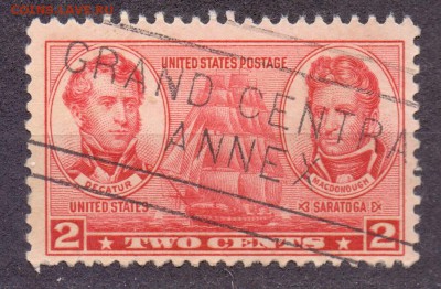 США, Парусник, 1937г с 1 рубля гашеные до 16.03.18 22:00 МСК - сша корабль