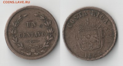 Коста-Рика 1 сентаво 1868 - 11868