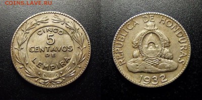 МОНЕТЫ МИРА 03-18 - Гондурас – 5 сентаво (1932)