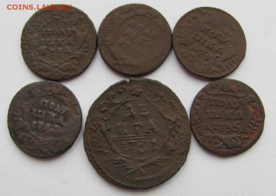5 полушек и деньга 1734-51г  до 17.03.18 - Безымянный