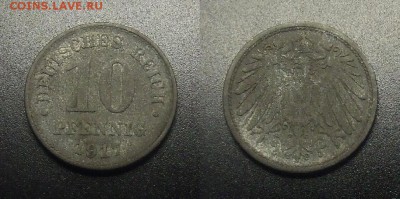 МОНЕТЫ МИРА 03-18 - Германия – 10 пфеннигов (1917) цинк №1-2