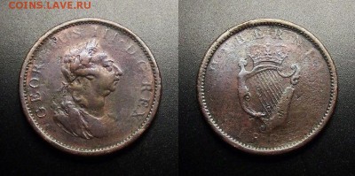 МОНЕТЫ МИРА 03-18 - Ирландия – 1 пенни (1805) «Георг III»