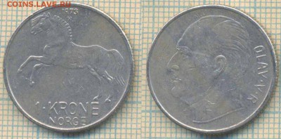 Норвегия 1 крона 1973 г., до 20.03.2018 г. 22.00 по Москве - Норвегия 1  крона 1973  331