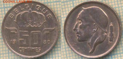 Бельгия 50 сантимов 1980 г., до 20.03.2018 г. 22.00 по Москв - Бельгия 50 сантимов 1980  326