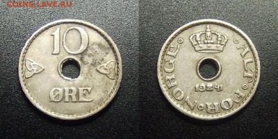 МОНЕТЫ МИРА 03-18 - Норвегия – 10 эре (1941)