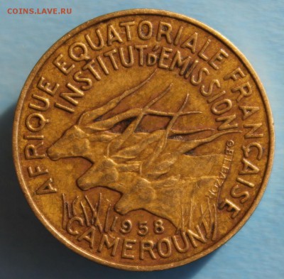 С РУБ.  КАМЕРУН 5 франков 1958г. АНТИЛОПЫ до 20.03 в 22-00 - IMG_1456.JPG