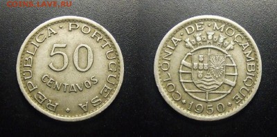 МОНЕТЫ МИРА 03-18 - Португ. Мозамбик (колония) – 50 сентаво (1950) №1