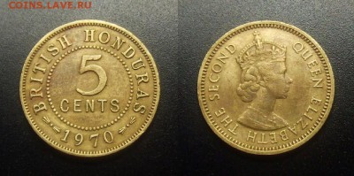 МОНЕТЫ МИРА 03-18 - Брит. Гондурас – 5 центов (1970) «Елизавета II»