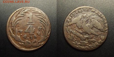 МОНЕТЫ МИРА 03-18 - Мексика – 0,25 реала (1836) медь
