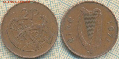 Ирландия 2 пенса 1971 г., до 22.03.2018 г. 22.00 по Москве - Ирландия 2рупии 1971  434