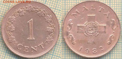 Мальта 1 цент 1982 г., до 22.03.2018 г. 22.00 по Москве - Мальта 1 цент 1982  450