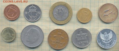 Иностранные монеты разные фикс по 10 руб - 10 3а