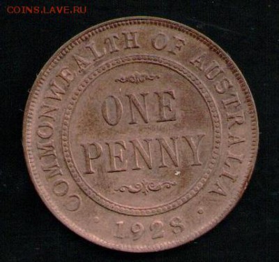 АВСТРАЛИЯ 1 ПЕННИ 1928 - 5 001