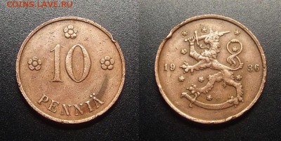 МОНЕТЫ МИРА 03-18 - Финляндия – 10 пенни (1936) №3