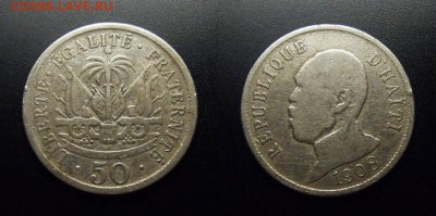 МОНЕТЫ МИРА 03-18 - Гаити – 50 сантимов (1908) №1