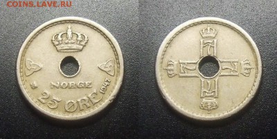 МОНЕТЫ МИРА 03-18 - Норвегия - 25 эре (1947)