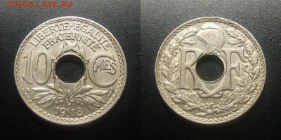МОНЕТЫ МИРА 03-18 - Франция – 10 сантимов (1918) №1-2