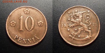 МОНЕТЫ МИРА 03-18 - Финляндия – 10 пенни (1921) №1