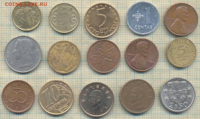 Иностранные монеты разные, фикс по 5 руб - 5 3а