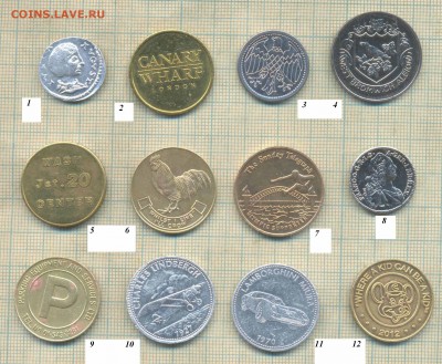 Жетоны иностранные , фикс-цена 30 руб. - жетон 1