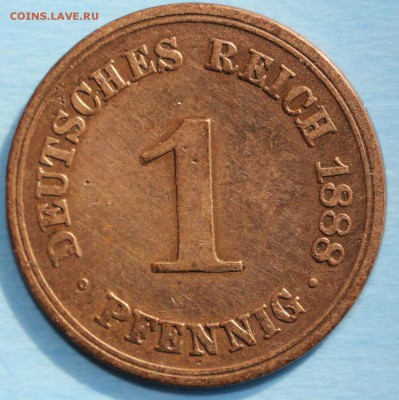 С РУБ. КАЙЗЕРРЕЙХ 1 пфенниг 1888г."А" до 24.03 в 22-00 - IMG_1646.JPG