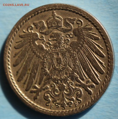 С РУБ. КАЙЗЕРРЕЙХ 5 пфеннигов 1898г."F" до 24.03 в 22-00 - IMG_1665.JPG