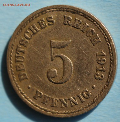 С РУБ. КАЙЗЕРРЕЙХ 5 пфеннигов 1913г."А" до 24.03 в 22-00 - IMG_1660.JPG