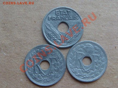 Франция 10 сантим 1941г. цинк 3 вида. - DSC01759.JPG