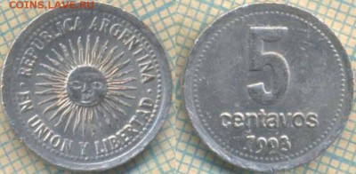 Аргентина 5 сентаво 1993 г., до 26.03.2018 г. 22.00 по Москв - Аргентина 5 сентаво 1993   510