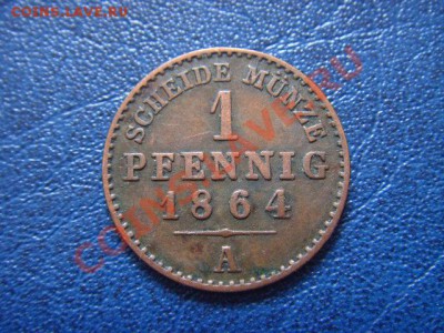 Германия REUSS 1 пфенинг  1864 А до 13.04 в 21.00 М - LPIC9546.JPG