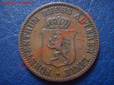 Германия REUSS 3 пфенинга  1864 А до 13.04 в 21.00 М - LPIC9554.JPG