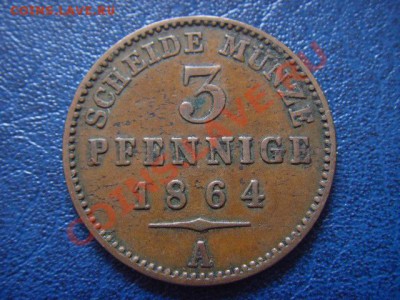 Германия REUSS 3 пфенинга  1864 А до 13.04 в 21.00 М - LPIC9552.JPG