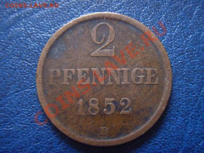 Германия BRUNSWICK 2 пфенинга 1852 В до 13.04 в 21.00 М - LPIC9548.JPG