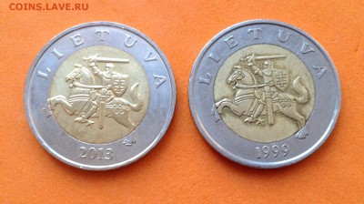 Литва 5 лит, 1999 и 2013г, до 25.03.18г - image-16-03-18-15-43-26