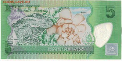 Фиджи 5$ 2013 полимерная до 26.03.2018 в 22.00мск (Б906) - 1-фид5нов