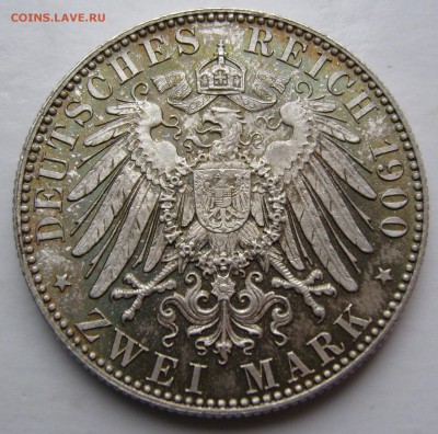 2 марки 1900 Саксония - реверс