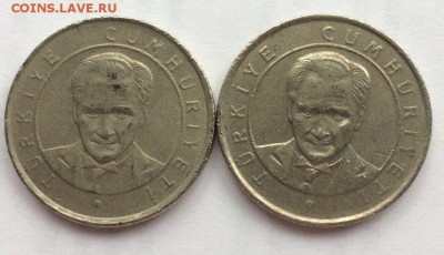Турция, 25 новых куруш 2 штуки до 22.03.2018 22:00 - куру