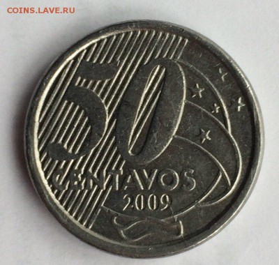 Бразилия, 50 сентаво 2009  до 22.03.2018 22:00 - Бразилия